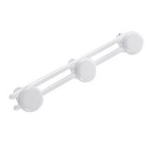 Patère 3 Têtes Métal Blanc - Arvix