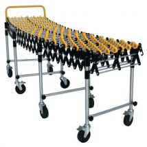 Convoyeur Galets Plastiques Extensible - 4 Pieds - Largeur 500 Mm