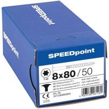 50 Vis Tête Disque Empreinte Tx Filetage Partiel 8x80
