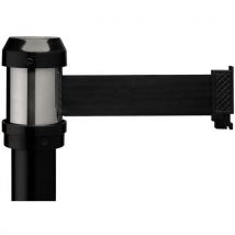Viso - Poteau avec sangle noir 4m - Intérieur, Entrepôt, Tertiaire - Acier, Polypropylène - 1000mm hauteur