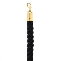 Corde Pour Poteau Noir Crochet Laiton