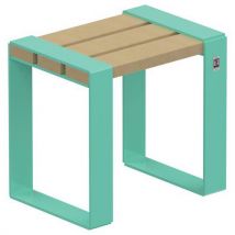 Tabouret Forézien Bois Naturel Acier Bleu 6027
