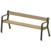 Banc Forézien Enfant 137 Cm Bois Naturel Acier Gris 7012