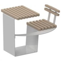 Pupitre Poséo 1 Personne Bois Naturel Acier Gris 9006