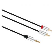 Câble Jack 3.5 Mm Mâle Vers 2 Rca Mâle Connecteur Or