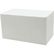 Boîte À Bûches En Carton Blanc - 110x100x300 Mm