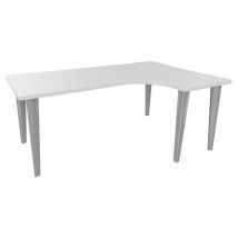 Bureau Evidence Asymétrique 180x120 Retour D Blanc/alu