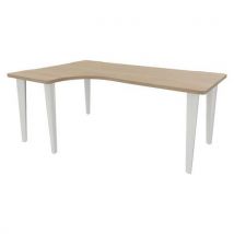 Bureau Evidence Asymétrique 180x120 Retour G Chêne Naturel/blanc