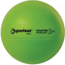 Ballon Volley Initiation Sporteus Ø10cm PVC Double Mousse Vert - Idéal Salle