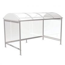 Abri Cycles Combrailles 4m Simple Aluminium Blanc