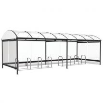 Abri Cycles Combrailles 812x243 Gris Anthracite