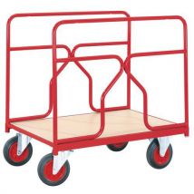 Chariot Modulable Rouge 2 Ridelles 1000mmx700mm 500kg