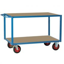 Servante Établi- Bleu- 2 Plateaux Bois 1300mm X 800mm- Force 500 Kg
