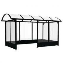 Abri Fumeurs Standard 45 X 25 Et Bavettes Noir Profond