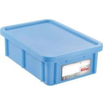 Bac Haccp 25 Litres Rectangulaire + Couvercle - Bleu