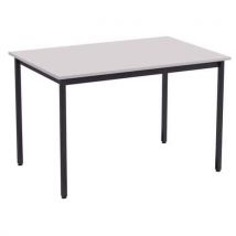 Table De Restaurant Collectif 120x80 Gris C/noir