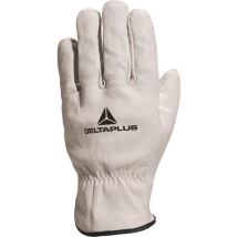 Delta Plus - Gants de Manutention Générale en Cuir de Bovin Gris - Taille 10 - Protection Fiable