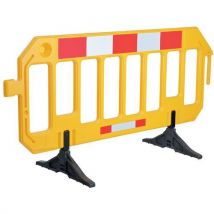 Barrière Mobile Jaune Bande Ra1 2000x1000x50 Mm
