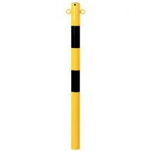 Poteau Acier Ø60 Mm Avec Œillets 1000 Mm Jaune-noir