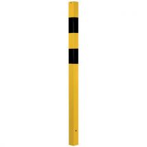 Potelet Carré À Sceller 70x70 H 1400 Mm Jaune-noir