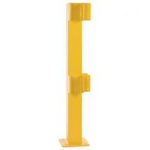 Poteau D'extrémité Acier Galvanisé Extérieur 50cm Barrière Sécurité