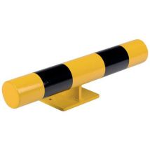 Crash Stop - Butée Murale Droit Acier Jaune Ø76mm L500mm - Protection Robuste et Éco-responsable