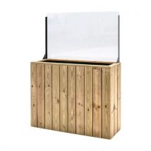 Jardinière Autoportante 100x34x80 - Pare Vent 60 Cm