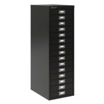 Armoire 15 Tiroirs Noir Texturé