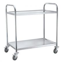 Chariot à plateaux Inox - 2 plateaux - Capacité 100 kg - Robuste et Durable