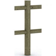 Poteau D'angle Normandie 2 Lisses Ø 14 Cm H200 Cm - Pin