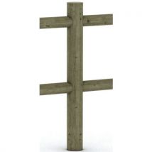 Poteau D'extrémité Normandie 2 Lisses Ø 14 Cm H150 Cm - Pin