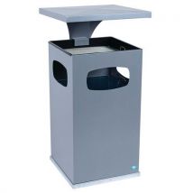 Cendrier-poubelle 72l / Argent - Manutan