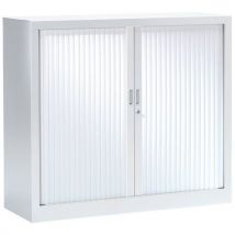 Armoire Basse À Rideaux 100 X 100 Cm 9016 Blanc