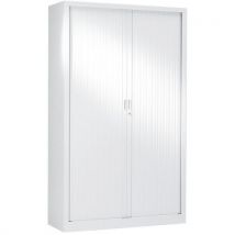 Armoire Haute À Rideaux 120 X 198 Cm 9016 Blanc