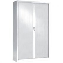 Armoire Haute À Rideaux 120 X 198 Cm 9010 Blanc