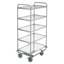 Chariot De Service Inox - 5 Plateaux 1000 X 000 Mm - Capacité 200 Kg