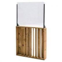 Hortalia Contract - Garde corps non rabattable Pin - 75x12x135 cm - Pare vent intégré - Mobilier d'extérieur résistant