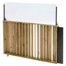 Garde Corps Rabattable 120x12x75 Cm - Pare Vent 40 Cm