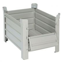 Caisse Palette Acier Abattant 4 Pieds 635x835x600 Mm 1 T