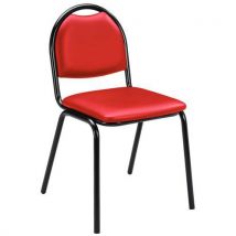 Chaise Molly Vinyle Rouge