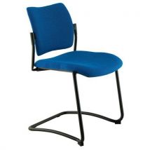 Chaise Luge Noire Tissu Moucheté Bleu