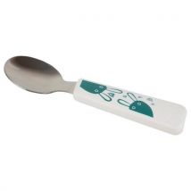 Lot de 6 - Cuillères Inox/pla Blanc Décor Lapin