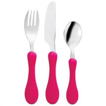 Sets De 3 Couverts Manche Ergonomique - Fushia