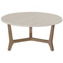 Table Basse Zélos Ø 80 Cm 1 Plateau Hêtre/chêne Clair
