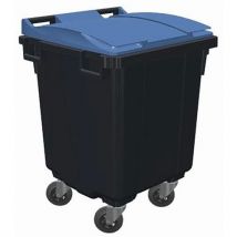 Conteneur 4 Roues 400l Couvercle Bleu