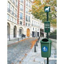 Borne De Propreté Canine Avec Poubelle D'extérieur - Aluminium Vert 600