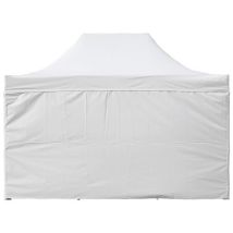 Mur plein 4m pour tente Galo - Blanc PVC - Longueur 4m - Idéal pour abri extérieur