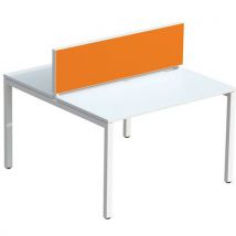 Écran Easy Office 33 X 120 Cm Cadre Plateau Tissu Orange