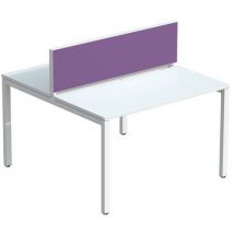 Meet By Paperflow - Écran de Séparation Bureau Easy Office 160x33 cm - Tissu Violet M1 - Améliore votre espace de travail