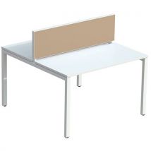 Écran Easy Office 33 X 120 Cm Cadre Plateau Tissu Sable
